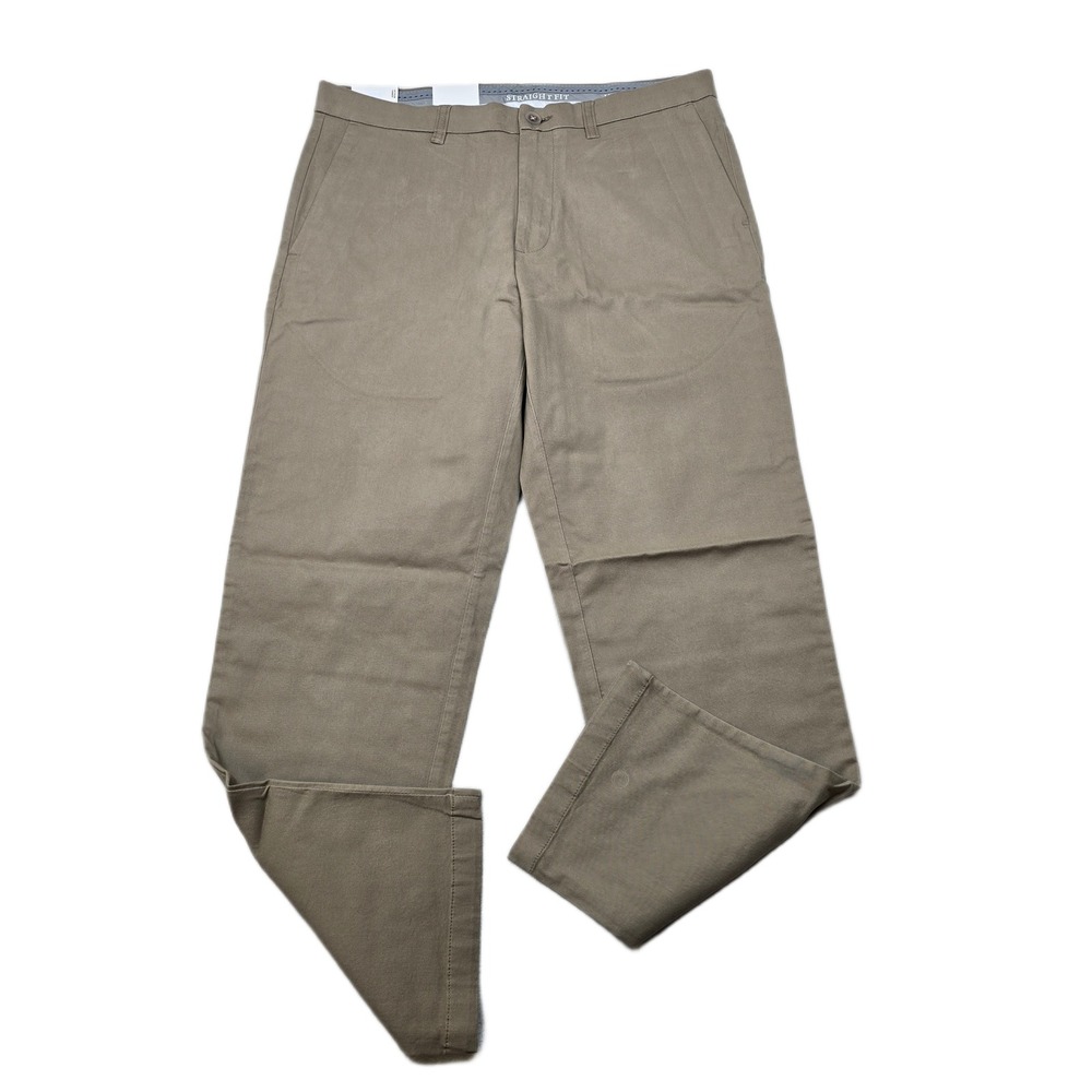 Haggar Premium Soft Chino Pants Men's 32x30 Khaki Straight Fit‎ NEW